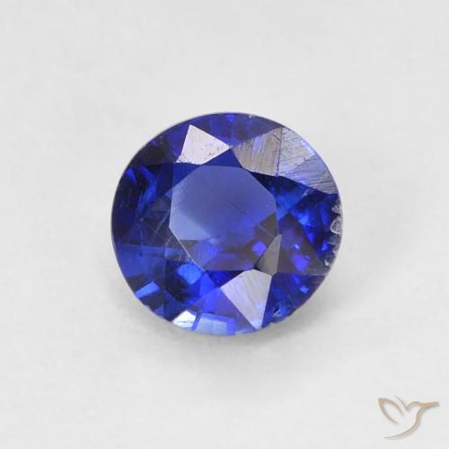 0.66ct Natürlicher Navy blau Kyanit, Runden, VS