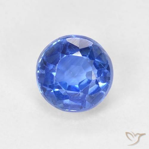 0.91ct Natürlicher dunkelblau Kyanit, Runden, VS