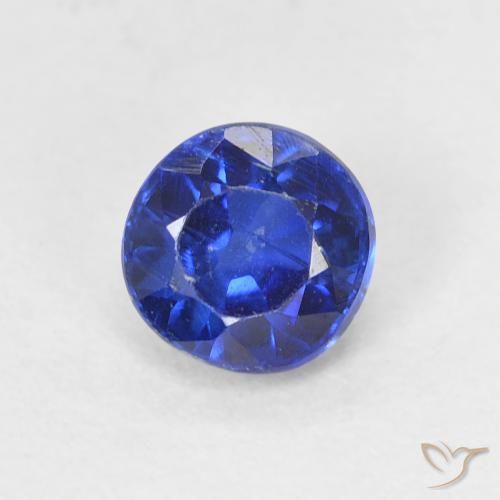 0.64ct Natürlicher dunkelblau Kyanit, Runden, VS-SI