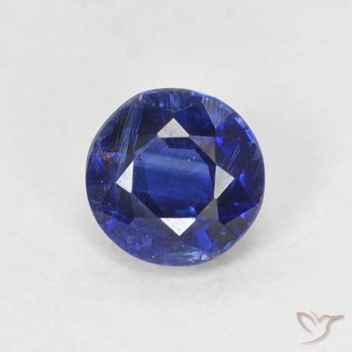 0.76ct Natürlicher dunkelblau Kyanit, Runden, VS-SI