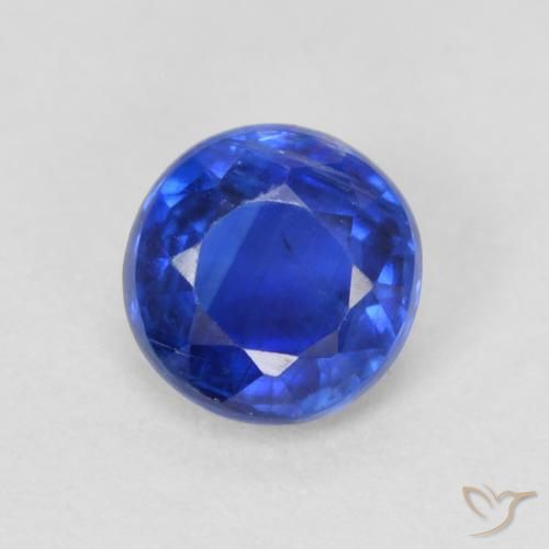 0.70ct Natürlicher dunkelblau Kyanit, Runden, VS-SI