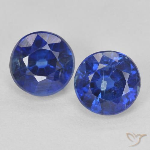 1.59ctw Natürlicher Navy blau Kyanit, Runden, VS-SI