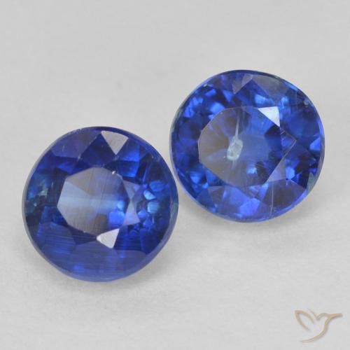 1.59 ct natürliche Navy blau Kyanit-Edelsteine, Runden, VS-SI