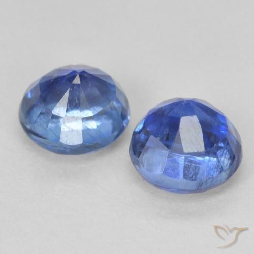 1.63 ct natürliche dunkelblau Kyanit-Edelsteine, Runden, VS-SI