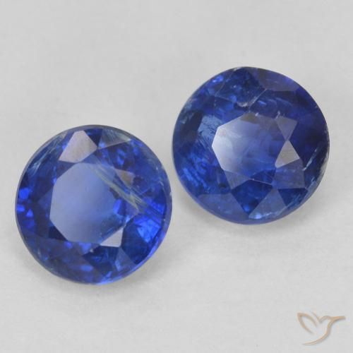 1.44 ct natürliche tiefblau Kyanit-Edelsteine, Runden, VS-SI