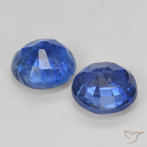 1.44 ct natürliche tiefblau Kyanit-Edelsteine, Runden, VS-SI