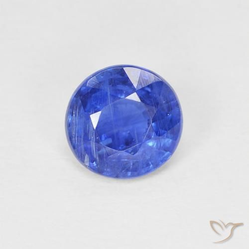1.00ct Natürlicher dunkelblau Kyanit, Runden, SI