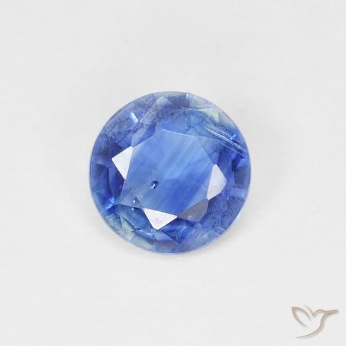 0.85ct Natürlicher Mittleres Dunkelblau Kyanit, Runden, SI