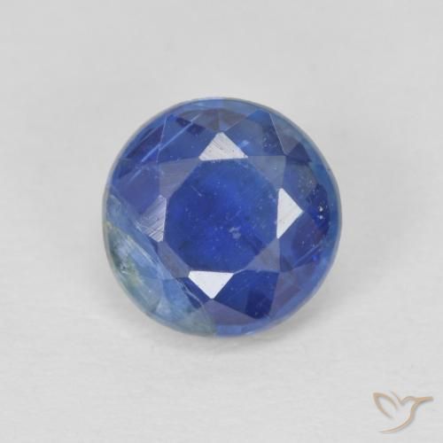 0.87ct Natürlicher Navy blau Kyanit, Runden, SI