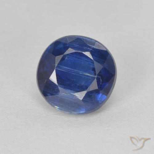 1.19ct Natürlicher dunkelblau Kyanit, Runden, SI