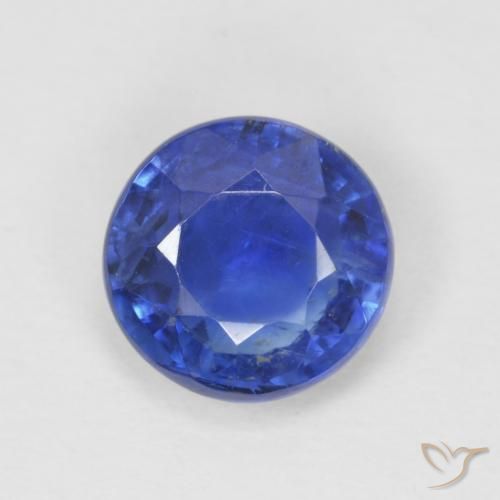 0.99ct Natürlicher dunkelblau Kyanit, Runden, SI