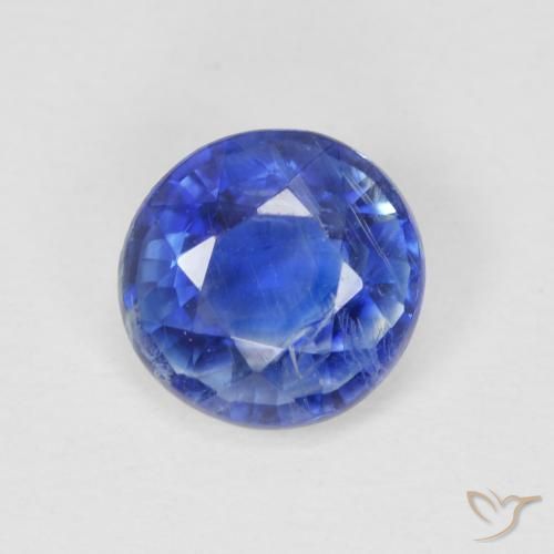 0.85ct Natürlicher tiefblau Kyanit, Runden, SI, Photo A
