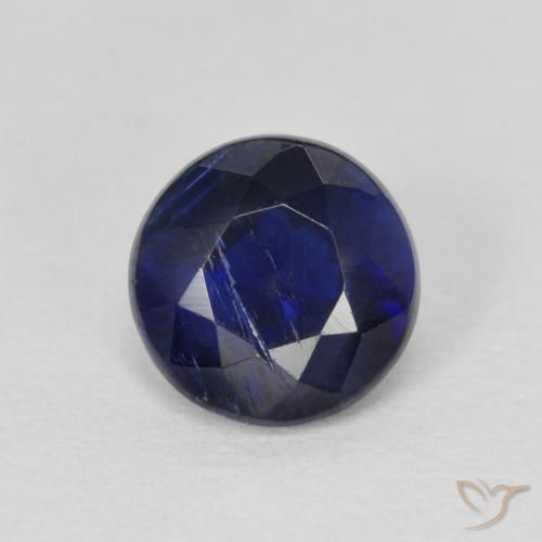 0.97ct Natürlicher tiefblau Kyanit, Runden, SI