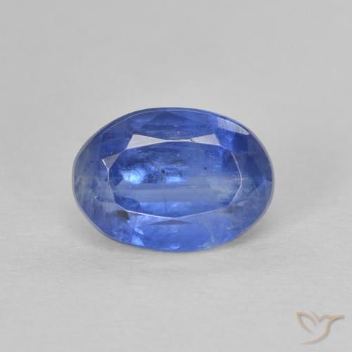 1.17ct Natürlicher tiefblau Kyanit, Oval, SI, Photo A