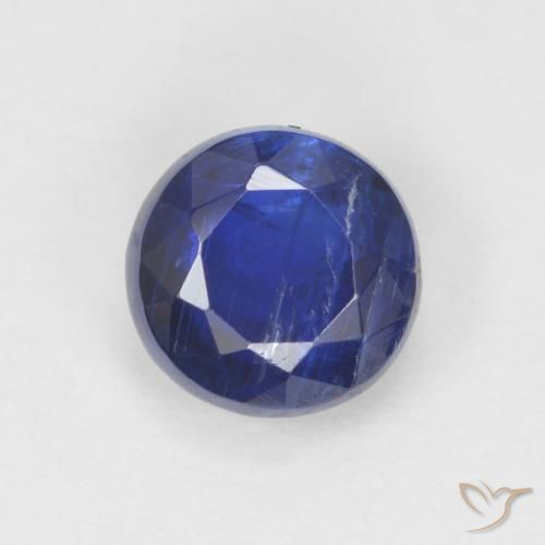 1.24ct Natürlicher dunkelblau Kyanit, Runden, SI
