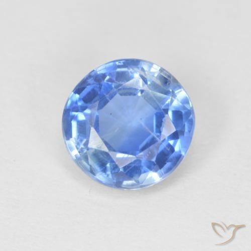 0.97ct Natürlicher Helles Marineblau Kyanit, Runden, SI