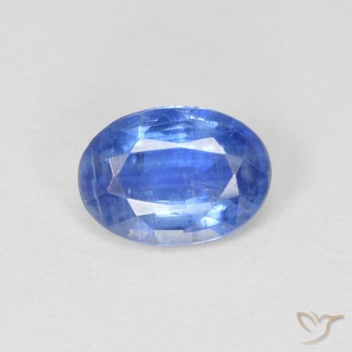 0.87ct Natürlicher Helles Marineblau Kyanit, Oval, SI