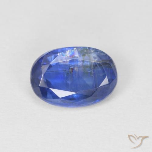 1.07ct Natürlicher dunkelblau Kyanit, Oval, SI, Photo A