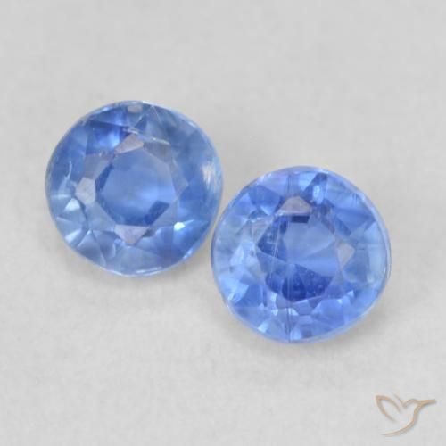 0.60 ct natürliche Helles Marineblau Kyanit-Edelsteine, Runden, VS-SI