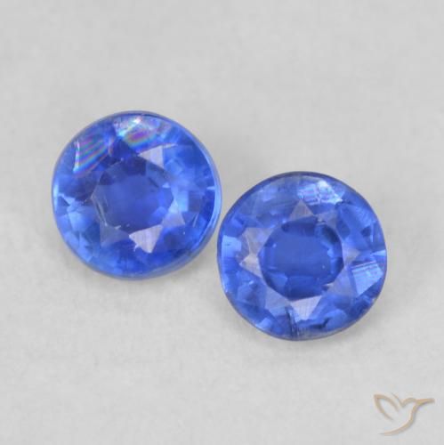 0.48ctw Natürlicher Navy blau Kyanit, Runden, VS-SI