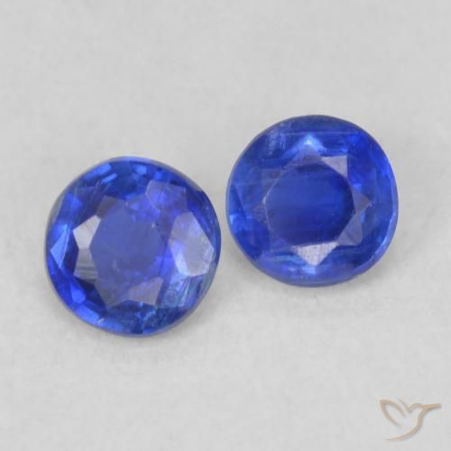 0.48 ct natürliche tiefblau Kyanit-Edelsteine, Runden, VS-SI