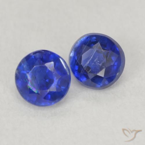 0.56 ct natürliche tiefblau Kyanit-Edelsteine, Runden, VS-SI