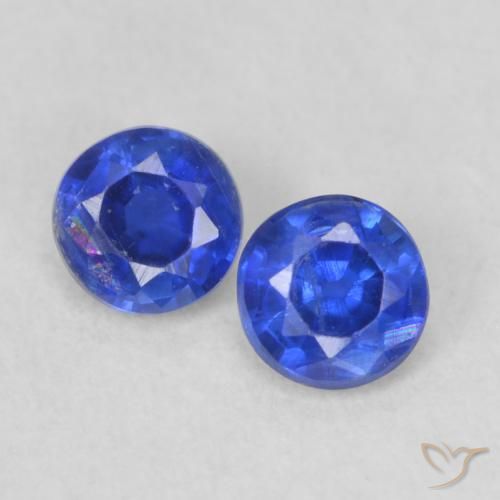 0.47ctw Natürlicher Navy blau Kyanit, Runden, VS-SI