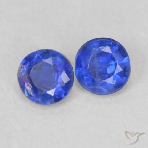 0.47 ct natürliche Navy blau Kyanit-Edelsteine, Runden, VS-SI