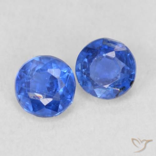 0.60 ct natürliche tiefblau Kyanit-Edelsteine, Runden, VS-SI