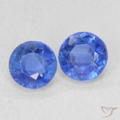 0.60 ct natürliche dunkelblau Kyanit-Edelsteine, Runden, VS-SI