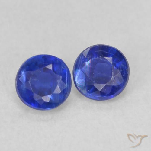 0.51 ct natürliche dunkelblau Kyanit-Edelsteine, Runden, VS-SI