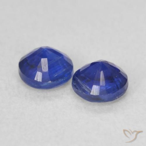 0.51 ct natürliche dunkelblau Kyanit-Edelsteine, Runden, VS-SI