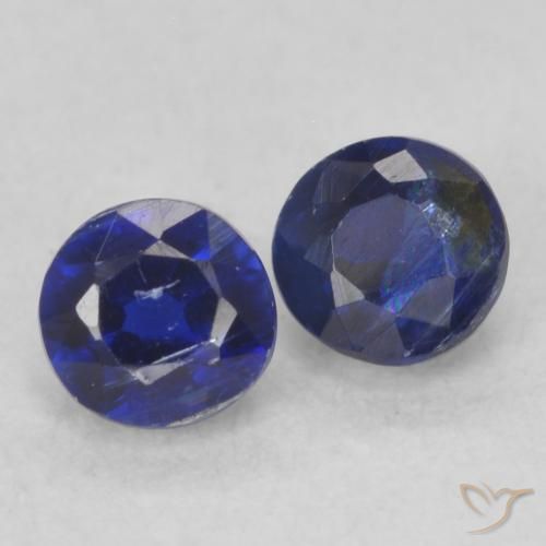 0.56 ct natürliche dunkelblau Kyanit-Edelsteine, Runden, VS-SI