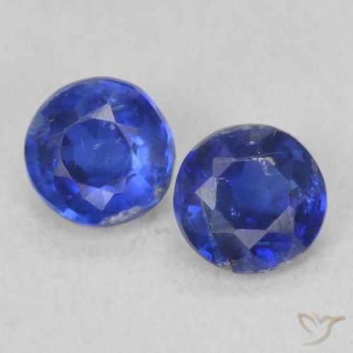 0.45ctw Natürlicher Navy blau Kyanit, Runden, VS-SI