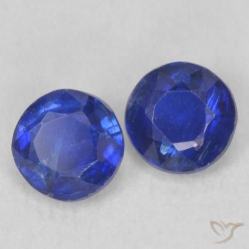0.53 ct natürliche dunkelblau Kyanit-Edelsteine, Runden, VS-SI