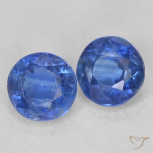 0.57 ct natürliche tiefblau Kyanit-Edelsteine, Runden, VS-SI