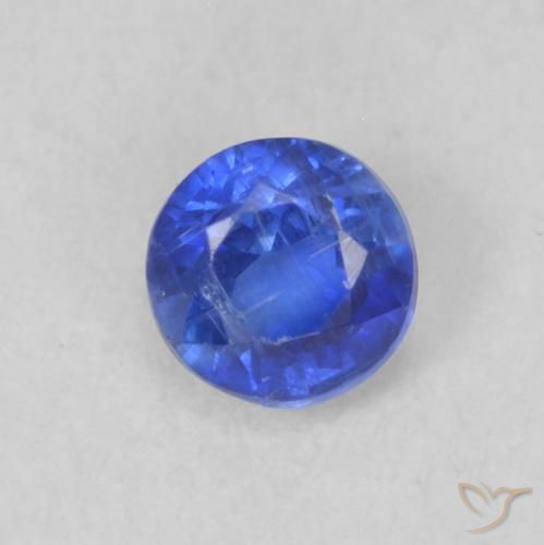 0.33ct Natürlicher tiefblau Kyanit, Runden, VS-SI
