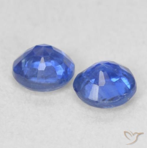 0.47 ct natürliche Tiefes Azurblau Kyanit-Edelsteine, Runden, VS-SI