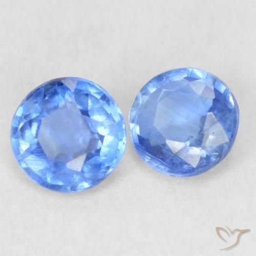 0.44 ct natürliche Helles Marineblau Kyanit-Edelsteine, Runden, VS-SI