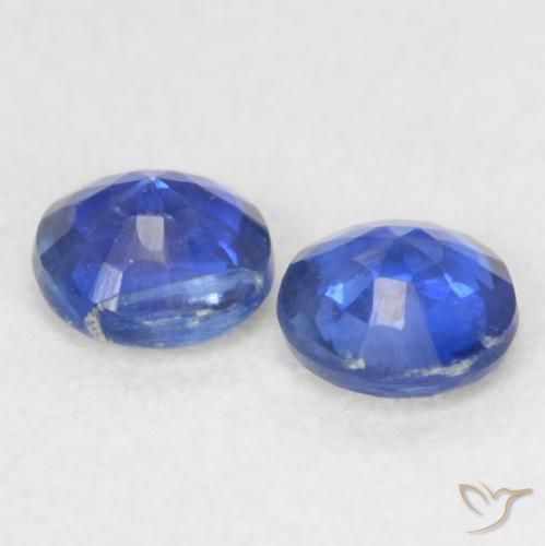 0.49 ct natürliche tiefblau Kyanit-Edelsteine, Runden, VS-SI
