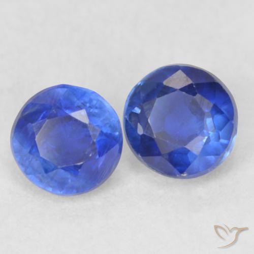 0.61 ct natürliche tiefblau Kyanit-Edelsteine, Runden, VS-SI