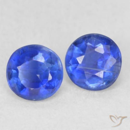 0.47 ct natürliche dunkelblau Kyanit-Edelsteine, Runden, VS-SI