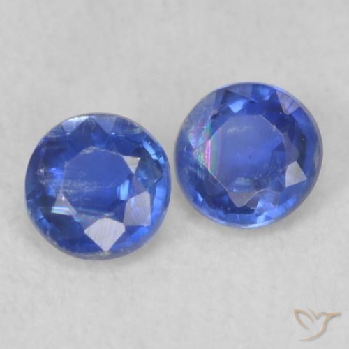0.46 ct natürliche Wahres Blau Kyanit-Edelsteine, Runden, VS-SI