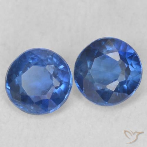 0.56 ct natürliche tiefblau Kyanit-Edelsteine, Runden, VS-SI
