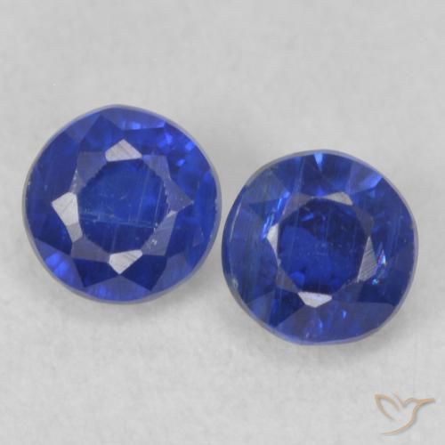0.67ctw Natürlicher Navy blau Kyanit, Runden, VS-SI