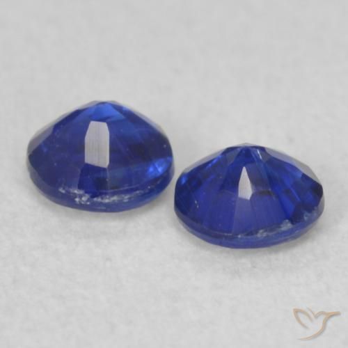 0.45 ct natürliche tiefblau Kyanit-Edelsteine, Runden, VS-SI