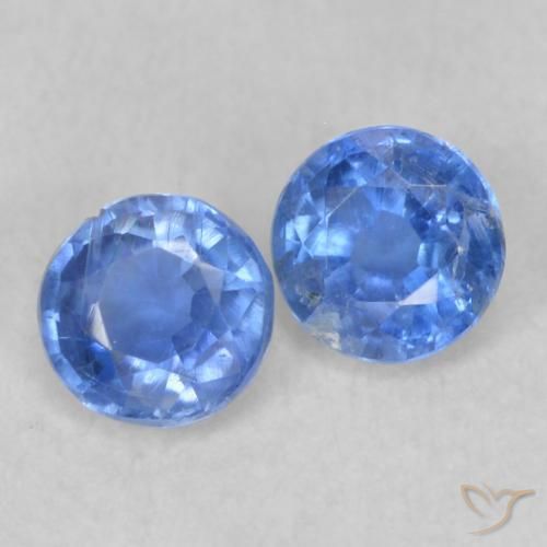 0.44 ct natürliche Helles Marineblau Kyanit-Edelsteine, Runden, VS-SI