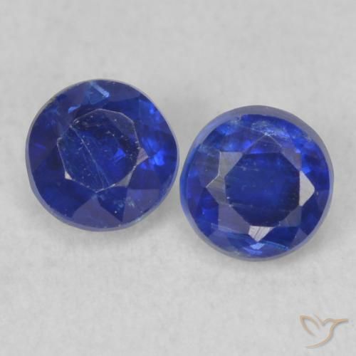0.58ctw Natürlicher Navy blau Kyanit, Runden, VS-SI