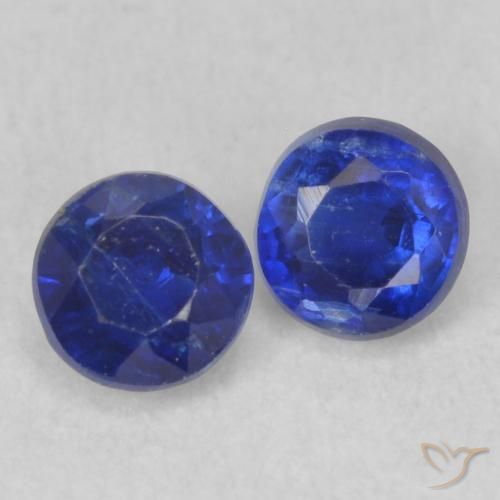 0.58 ct natürliche Navy blau Kyanit-Edelsteine, Runden, VS-SI