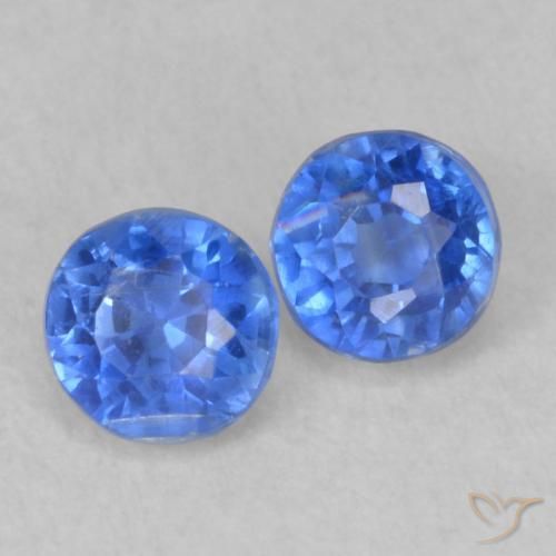 0.69 ct natürliche Tiefes Azurblau Kyanit-Edelsteine, Runden, VS-SI